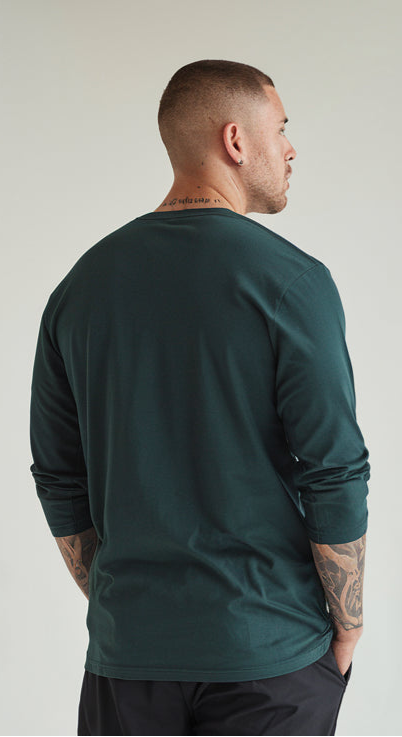 Dark Green Color Full Sleeves T-Shirt