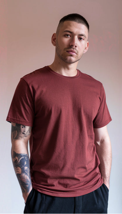 Maroon Color Crew-Neck T-Shirt