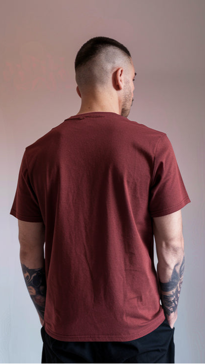 Maroon Color Crew-Neck T-Shirt
