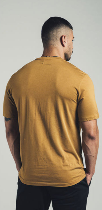 Mustard Color Crew-Neck T-Shirt