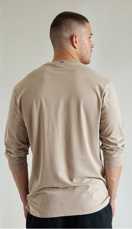 Beige Color Full Sleeves T-Shirt