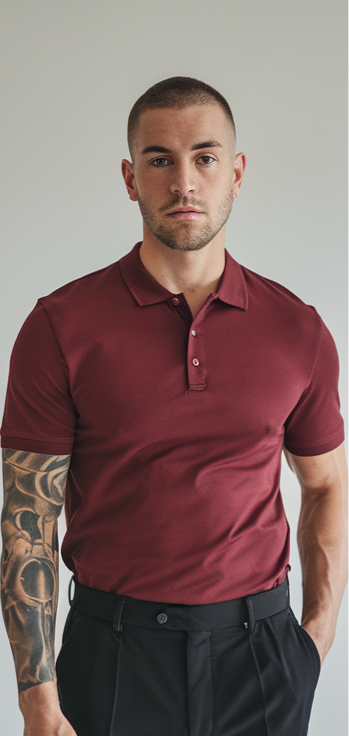 Maroon Color Polo T-Shirt