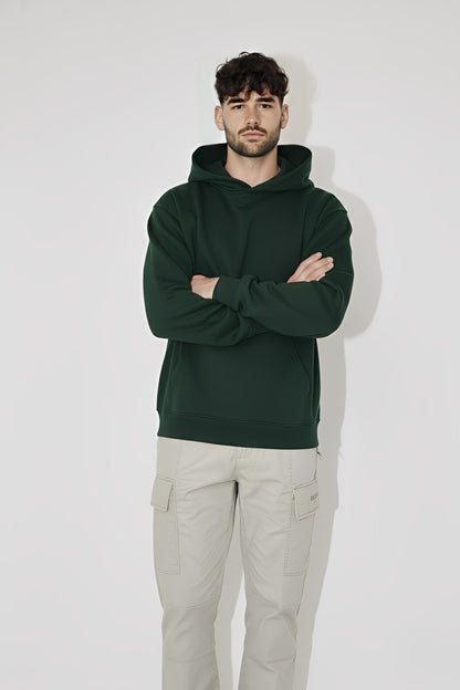 Bottle Green Color Hoodie