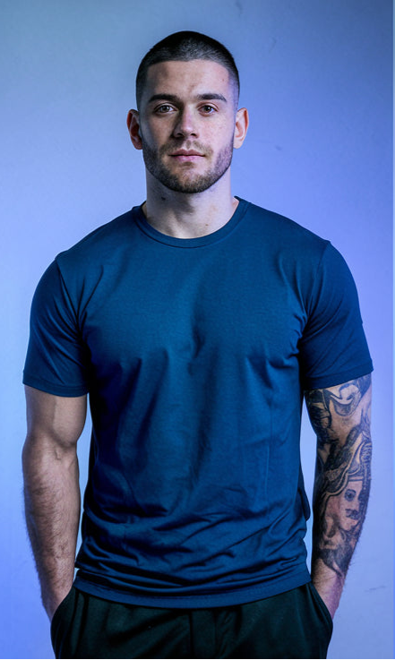 Dark Blue Color Crew-Neck T-Shirt