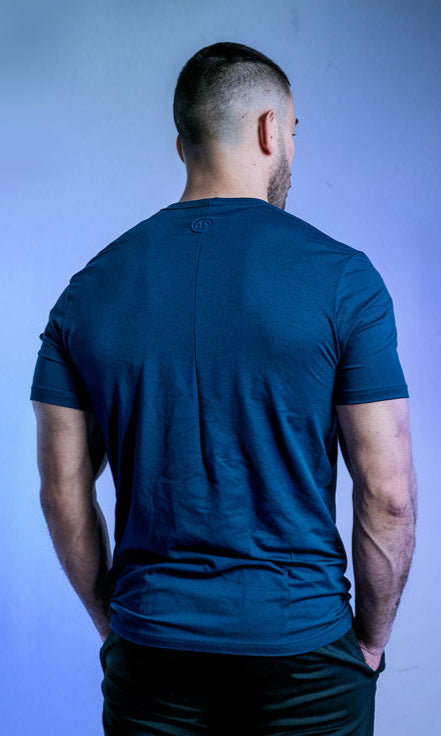 Dark Blue Color Crew-Neck T-Shirt