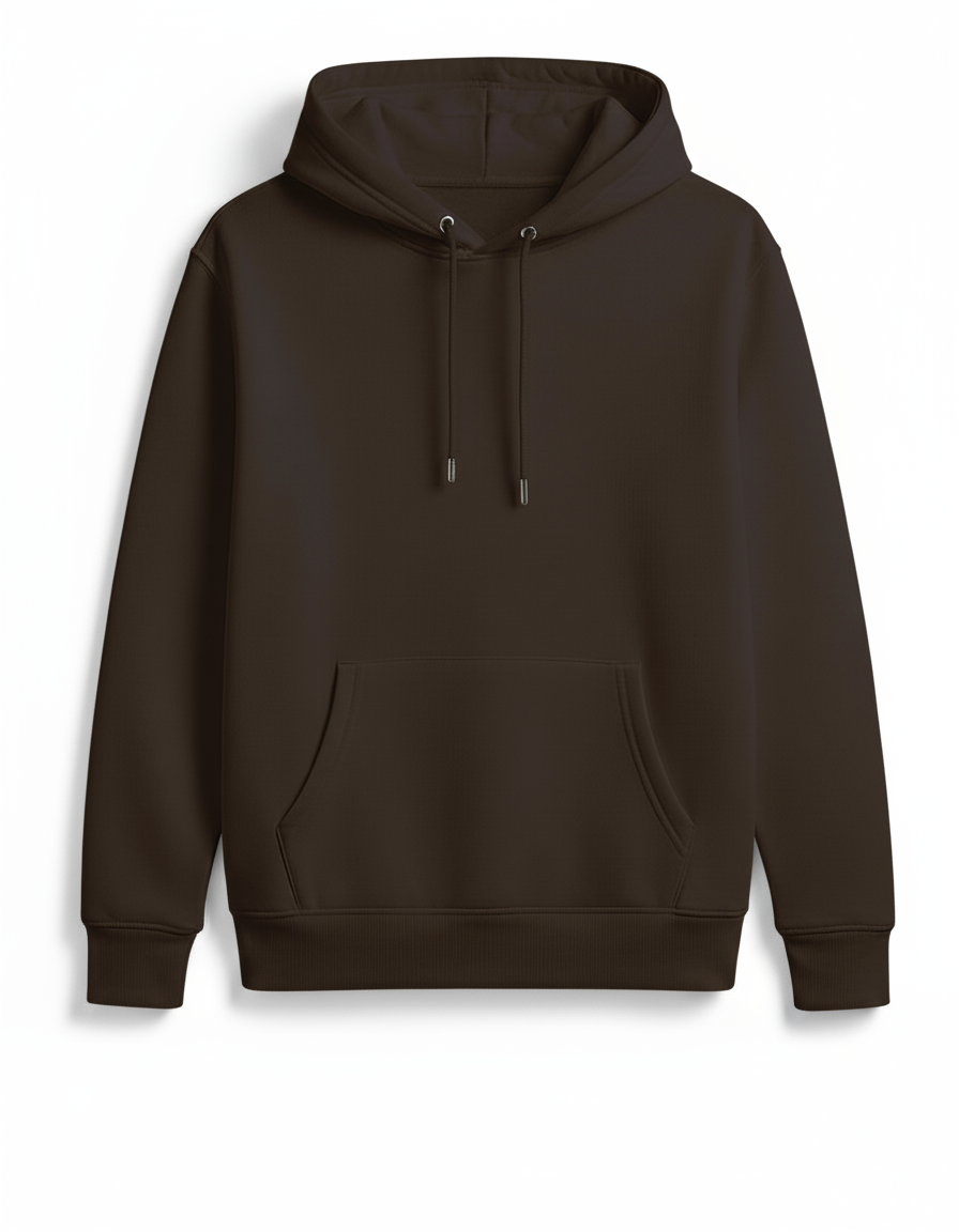 Dark Brown Color Hoodie