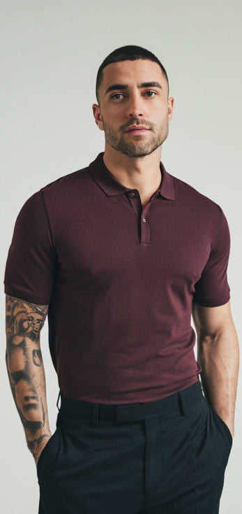 Dark Red Color Polo T-Shirt