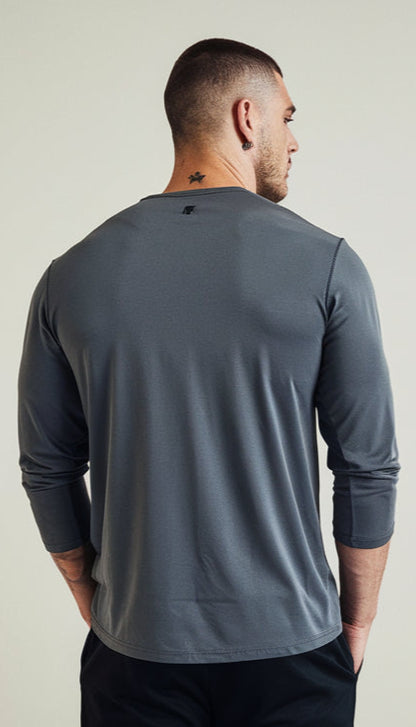 Grey Color Full Sleeves T-Shirt