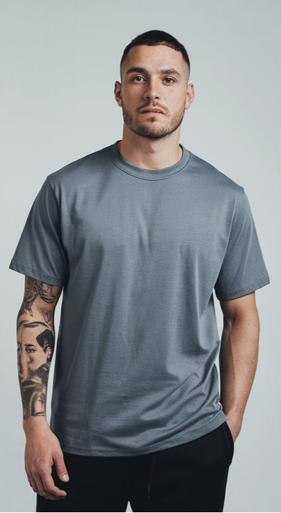 Grey Color Crew-Neck T-Shirt