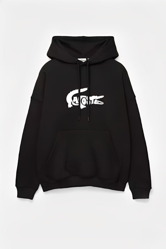 Lacoste Black Color Hoodie