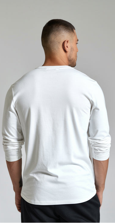 White Color Full Sleeves T-Shirt