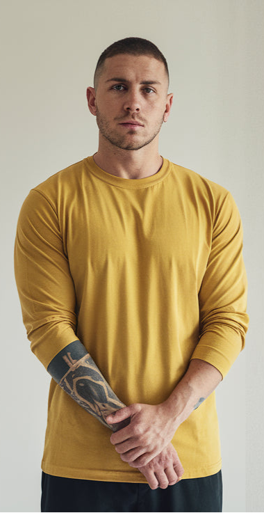 Yellow Color Full Sleeves T-Shirt