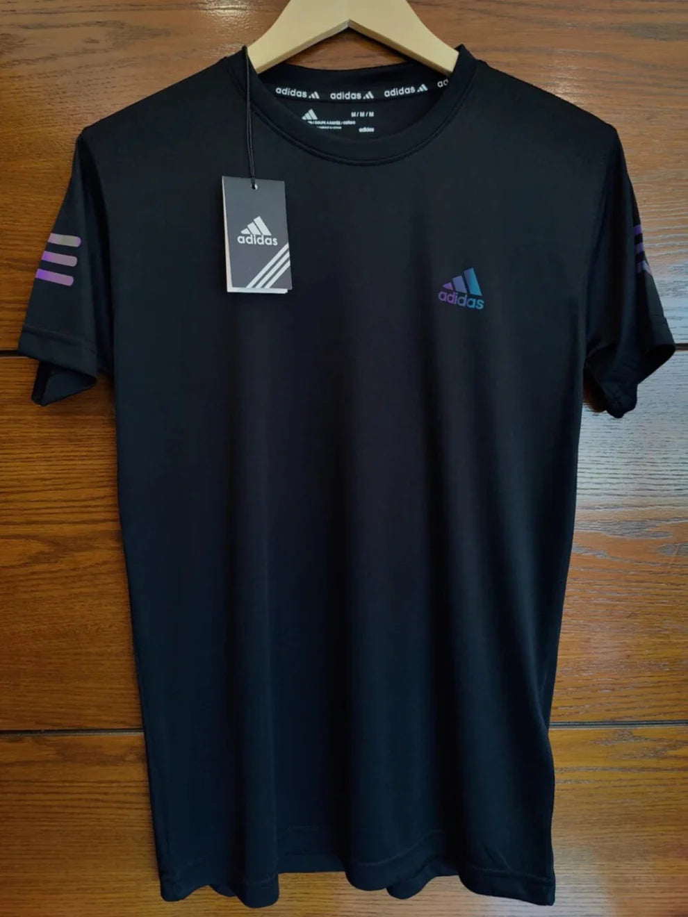 Adi-das printed Dry-Fit T-Shirt Blue color